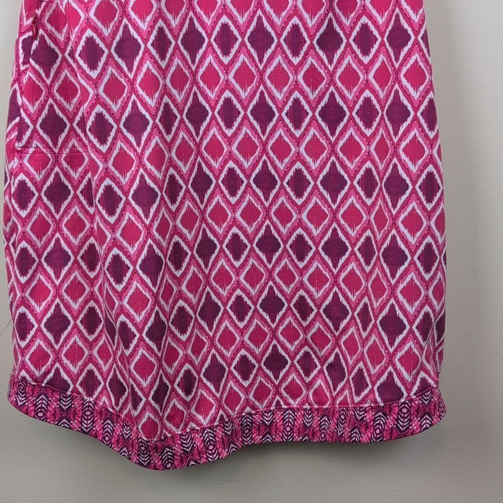 Title Nine Pink Turkish Tile Ladder Back Built-in Bra Activewear Dress Size M - Picture 10 of 12